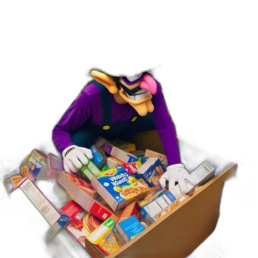 food, individual, dressed, wario transparent PNG cut-out