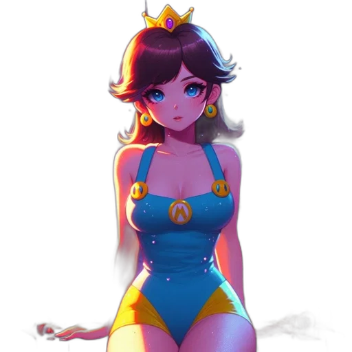 crown, dress, staff, robot transparent PNG cut-out
