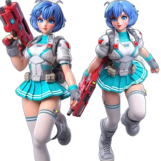 weapon, robot, staff, 3d render transparent PNG cut-out