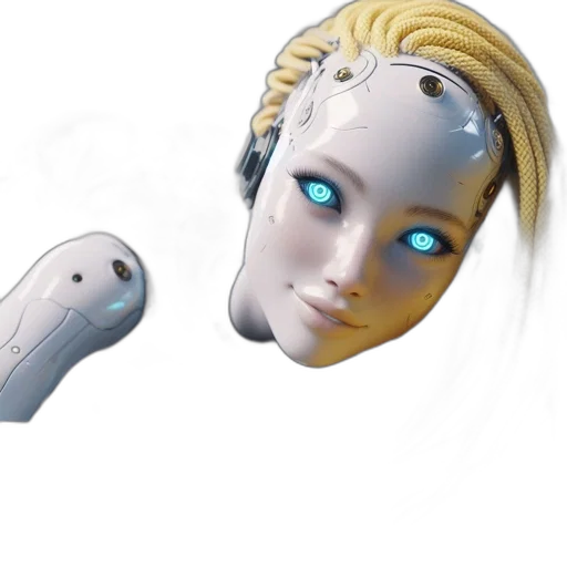 robot, mask, face, creature transparent PNG cut-out