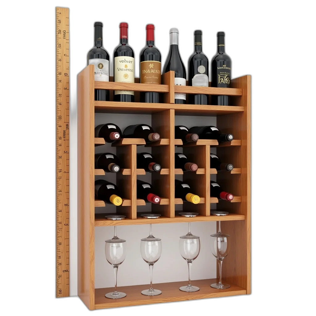 furniture, 3d render, wooden, wine transparent PNG cut-out