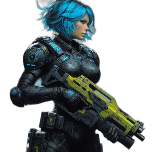 weapon, robot, staff, concept art transparent PNG cut-out