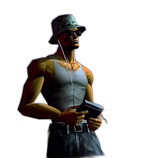 weapon, mask, jacket, face transparent PNG cut-out