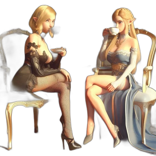 dress, furniture, concept art, 3d render transparent PNG cut-out