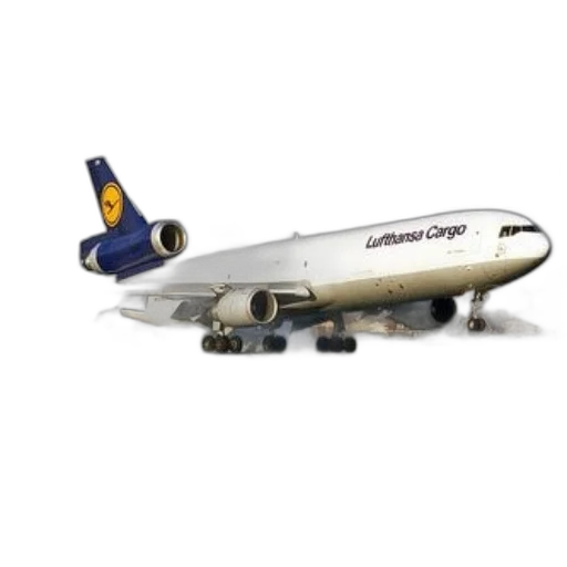 3d render, photorealistic, lufthansa, cargo transparent PNG cut-out