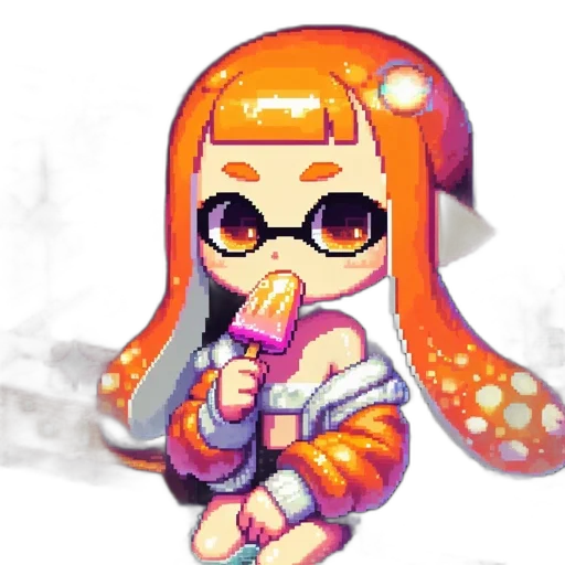 weapon, staff, food, pixel art transparent PNG cut-out