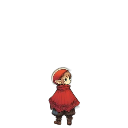 dress, creature, jacket, staff transparent PNG cut-out
