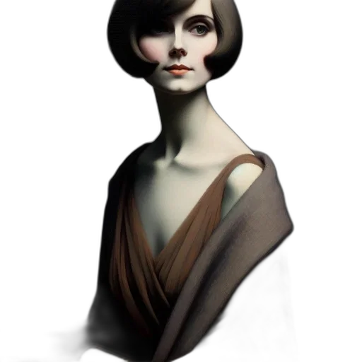 dress, face, jewelry, hair transparent PNG cut-out