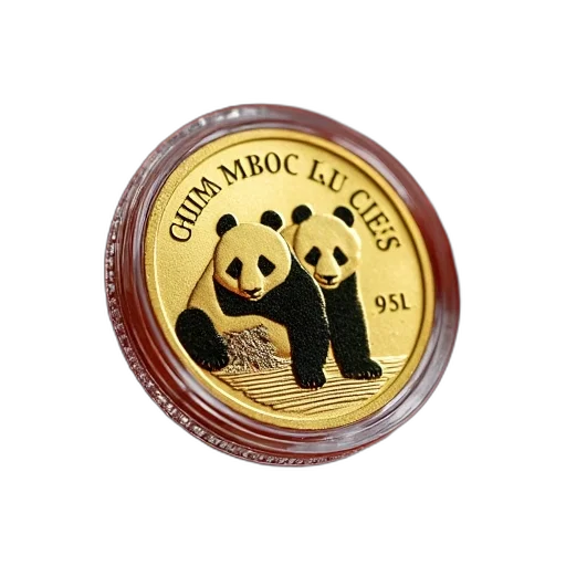 2011, china, gold, panda transparent PNG cut-out