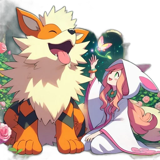animal, creature, staff, flower transparent PNG cut-out