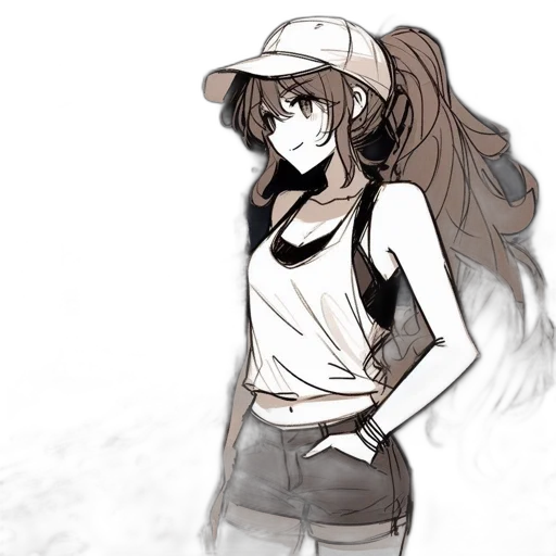 hat, dress, staff, creature transparent PNG cut-out