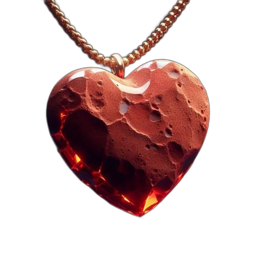 jewelry, 3d render, outer space, red transparent PNG cut-out
