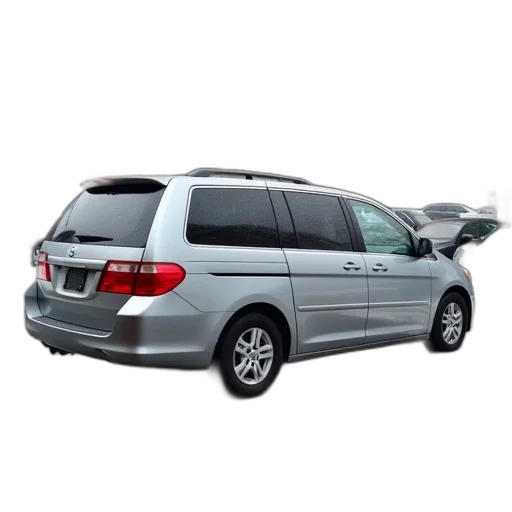 car, silver, minivan, parked transparent PNG cut-out