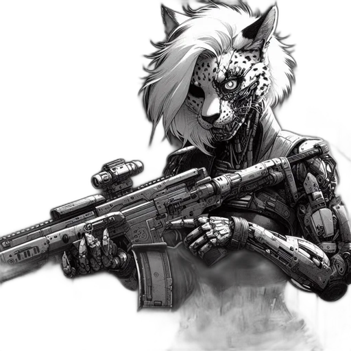 weapon, animal, cyberpunk, concept art transparent PNG cut-out