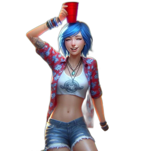 hat, bottle, concept art, 3d render transparent PNG cut-out