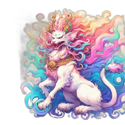 dragon, creature, staff, animal transparent PNG cut-out