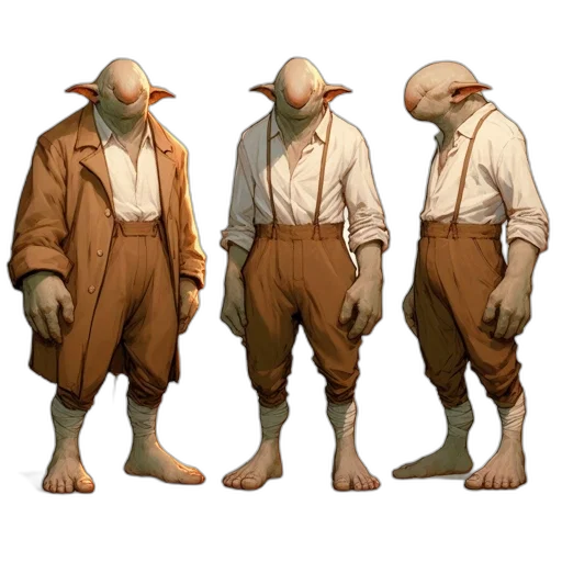 jacket, creature, mask, staff transparent PNG cut-out
