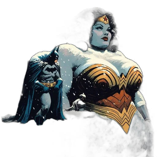 comic book art, concept art, batman, wonder transparent PNG cut-out
