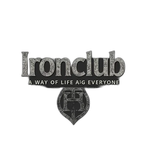 iron, club, logo, featuring transparent PNG cut-out