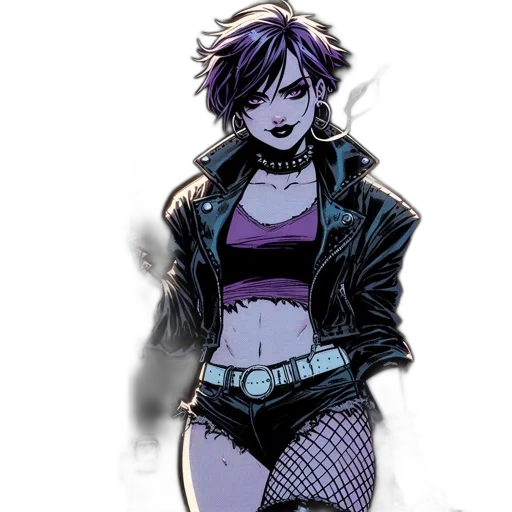 jacket, comic book art, cyberpunk, concept art transparent PNG cut-out
