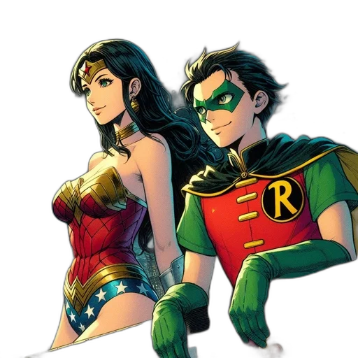 comic book art, concept art, cartoon, watercolor transparent PNG cut-out