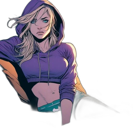 jacket, comic book art, concept art, cartoon transparent PNG cut-out
