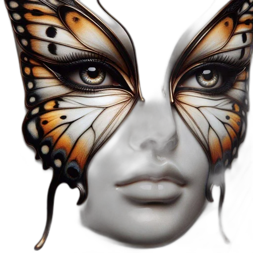 mask, face, jewelry, photorealistic transparent PNG cut-out