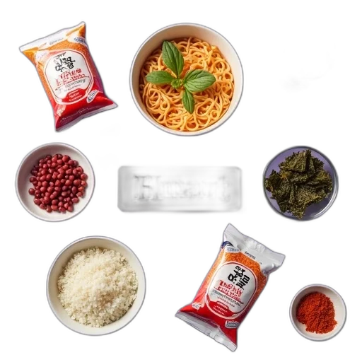 food, variety, korean, instant transparent PNG cut-out