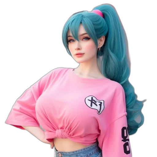 dress, vaporwave, 3d render, concept art transparent PNG cut-out