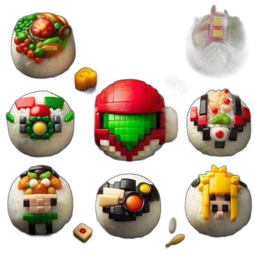food, pixel art, 3d render, concept art transparent PNG cut-out