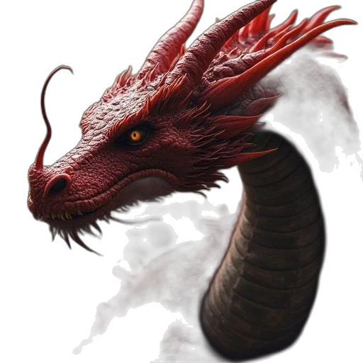 dragon, creature, staff, animal transparent PNG cut-out