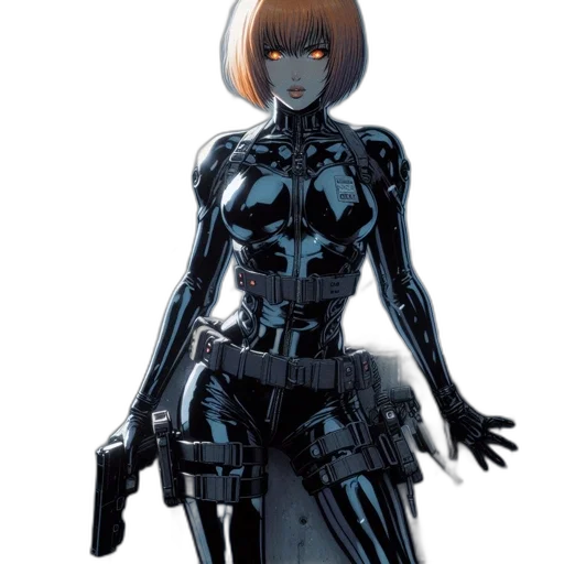 robot, weapon, concept art, cyberpunk transparent PNG cut-out