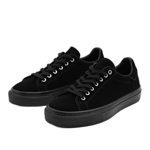 shoes, black, sued, sneaker transparent PNG cut-out