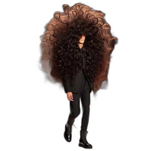 hair, jacket, creature, dress transparent PNG cut-out