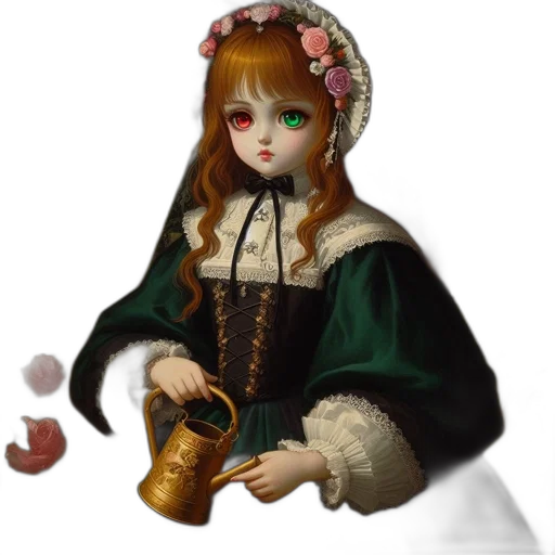 staff, dress, jewelry, fantasy art transparent PNG cut-out