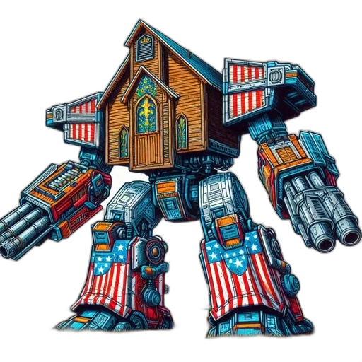 robot, weapon, concept art, 3d render transparent PNG cut-out