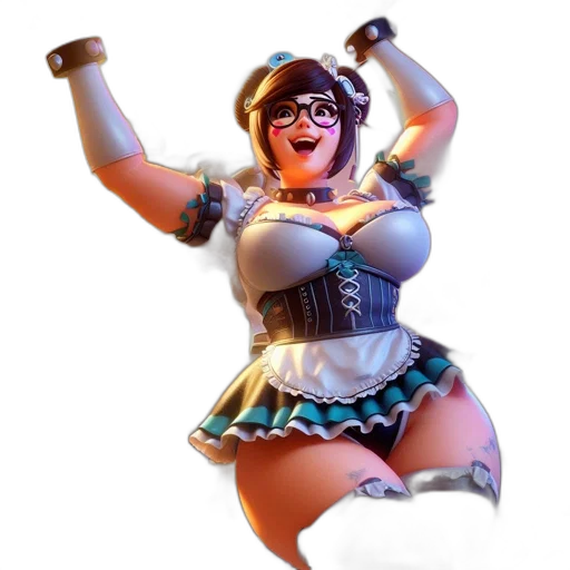 dress, weapon, robot, staff transparent PNG cut-out