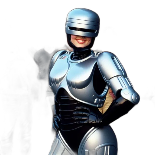 robot, concept art, 3d render, comic book art transparent PNG cut-out