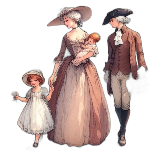 dress, hat, concept art, watercolor transparent PNG cut-out