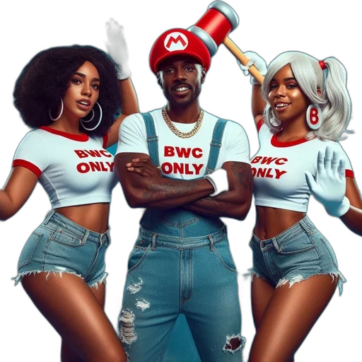 concept art, three, people, pose transparent PNG cut-out