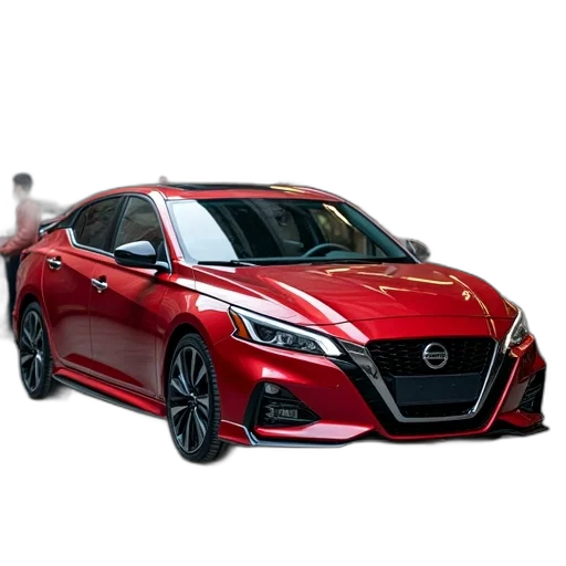 car, 3d render, photorealistic, coiling transparent PNG cut-out