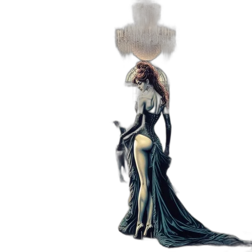 crown, dress, jewelry, staff transparent PNG cut-out