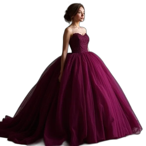 dress, crown, photorealistic, dark transparent PNG cut-out