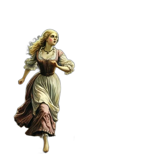 dress, staff, fantasy art, concept art transparent PNG cut-out