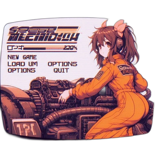 weapon, cyberpunk, vaporwave, pixel art transparent PNG cut-out