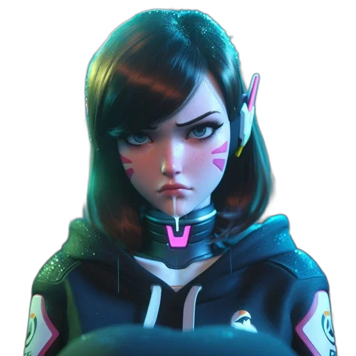 face, jacket, staff, robot transparent PNG cut-out