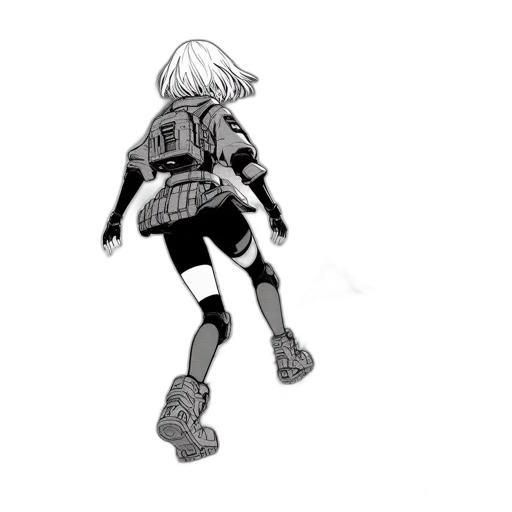weapon, robot, jacket, sword transparent PNG cut-out