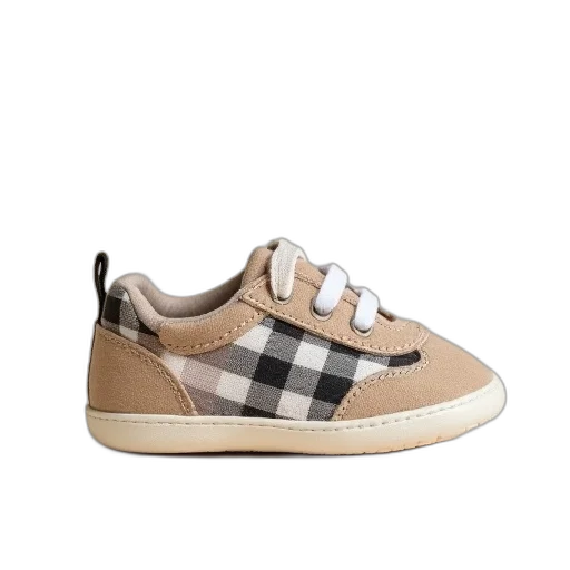 shoes, baby, sneaker, check transparent PNG cut-out