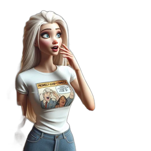 dress, robot, face, hair transparent PNG cut-out