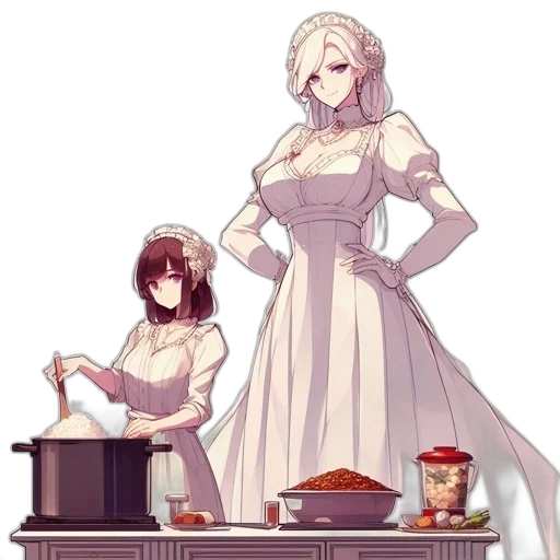 dress, food, crown, staff transparent PNG cut-out